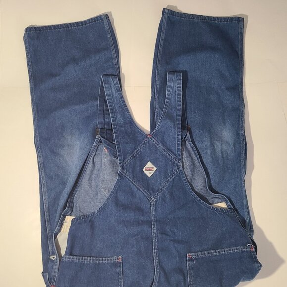 Vintage Big Mac Blue Denim Bibbed Overall Men's Size 42 x 30 Made in USA - Picture 2 of 6